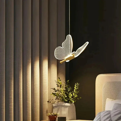 Nordic Butterfly LED Pendant Hanging Lamp – Elegant Hanging Light for Bedroom & Staircase