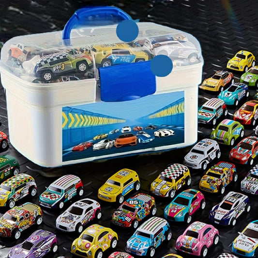 Diecast Toy Car Set – Durable Metal Vehicles with Storage Case and Foldable Play Mat, Educational Fun Gift for Kids Ages 3+