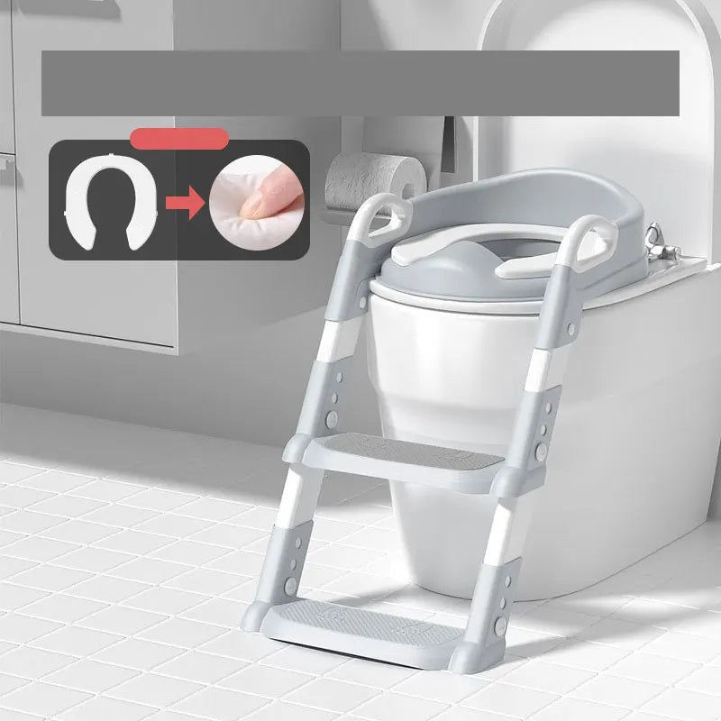 Foldable Portable Toilet Seat for Kids – Upgraded Children’s Potty Training Seat with Step Stool for Travel
