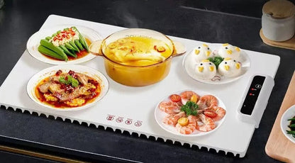 Multi-Functional Electric Beverage & Dish Warming Tray– 220V Foldable, Non-Slip Heating Pad for Hot Meals & Drinks