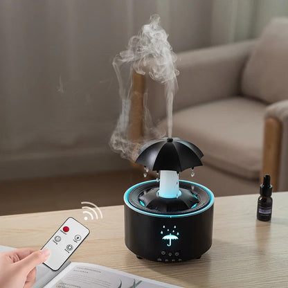 Raindrop Aroma Humidifier with Colorful Light – Creative Umbrella Essential Oil Diffuser