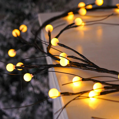 LED Maple Vine Light – Tree Branch Rattan Wall Decor for Christmas, Bedrooms & Warm Aesthetic Home Lighting