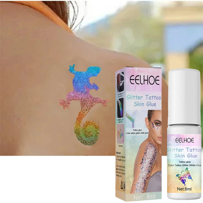 Glitter Tattoo Gel – Skin-Safe, Creative Paint for Eye Makeup, Body Art & Face Decoration with Long‑Lasting Sparkle