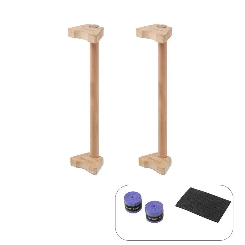 Wooden Push-Up Stand Handles – Non-Slip Calisthenics Parallettes for Home Fitness, Strength Training and Upper Body Workouts