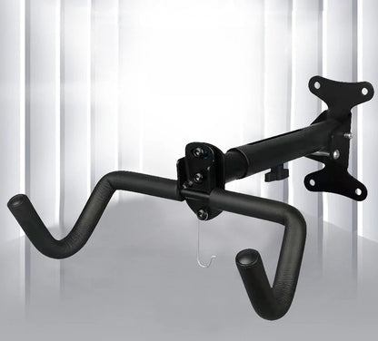 Space-Saving Bike Wall Mount Rack – Foldable Bicycle Hanger with Rim Protection