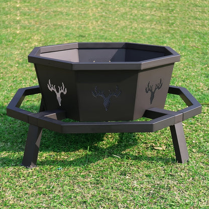 Heavy-Duty Octagonal Fire Pit – Backyard and Camping Ready Outdoor Heating with Durable Construction for Warm, Cozy Gatherings Anywhere