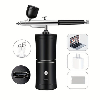 Rechargeable Portable Airbrush Kit – Compressor-Powered, Ideal for Makeup, Nail Art, and Creative DIY Painting Projects
