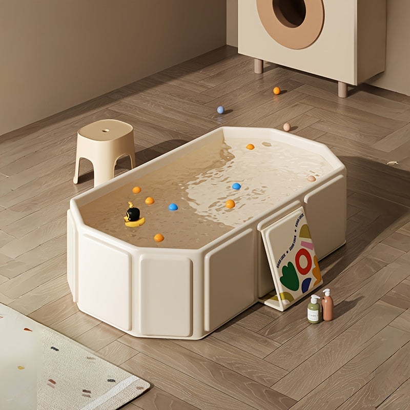 Kids Portable Collapsible Bathtub – Odor-Free, Space-Saving PVC Bath Tub with Anti-Slip Base, Ideal for Home or Travel for Ages 0–8