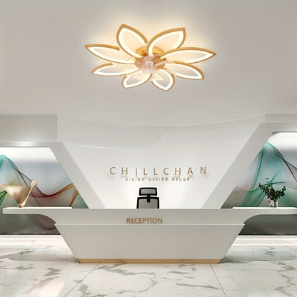 Modern LED Ceiling Fan Light – Quiet Motor, Remote Control, Adjustable Brightness & Stylish Black Iron Design