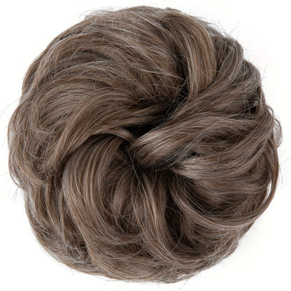 Messy Curly Hair Bun Extension – Voluminous Synthetic Elastic Chignon Scrunchie for Effortless Updo, Instant Volume & Natural-Looking Glam Hairpiece for Women