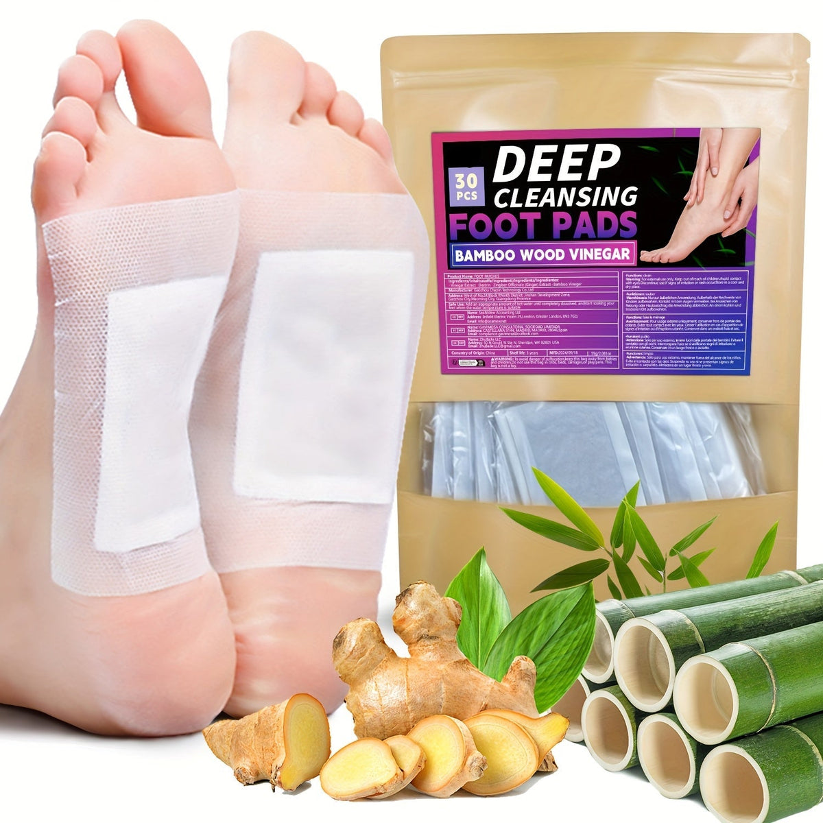 Natural Foot Cleansing Detox Pads – Easy Overnight Detox and Soothing Foot Therapy to Cleanse, Relax, and Restore Body Balance Naturally
