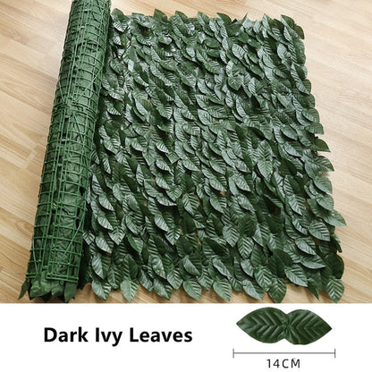 Artificial Leaf Fence Panels Faux Hedge Privacy Fence Screen Greenery for Outdoor Garden Yard Terrace Patio Balcony Decorations