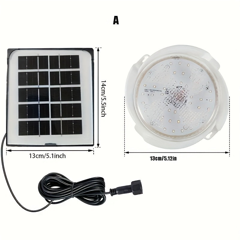 LED Solar Ceiling Light with Remote – Dimmable Indoor & Outdoor Ceiling Lamp for Bedroom, Corridor, Garden with Timer Control