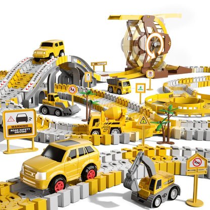 Race Track Construction Toy Set – 236pcs Building Playset for Boys Ages 3–7, Creative Gift for Toddlers and Kids