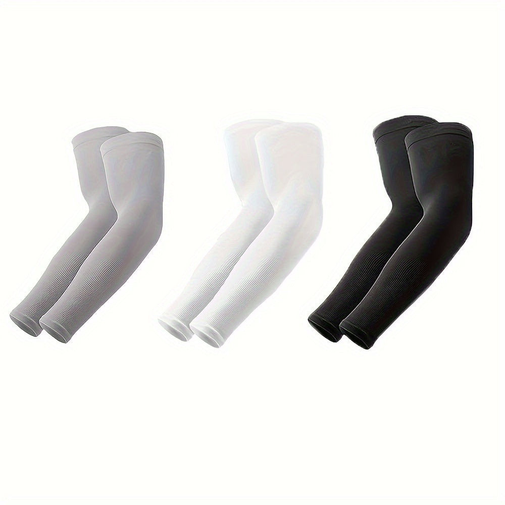 Men’s Arm Compression Sleeves – 3 Pairs UV Protection & Sun Sleeves for Outdoor Sports & Daily Workwear