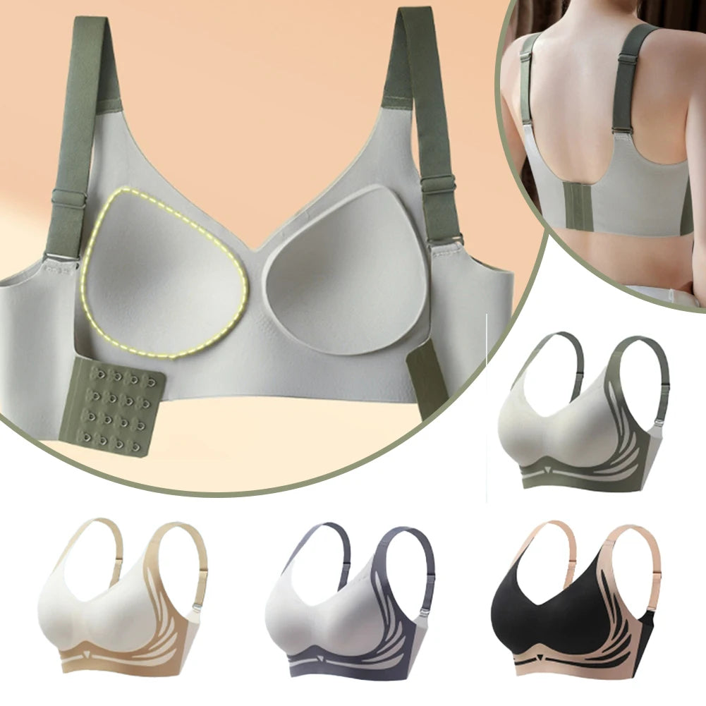 Seamless Anti-Gravity Sports Bras – 4-Pack Lifting, Shaping, and Chest Support Underwear for Active Women with Comfortable Compression