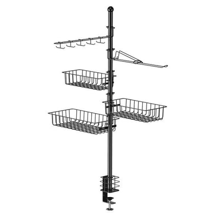 Outdoor BBQ Accessories Caddy Storage Rack - 5-in-1  Camper Must Have Grill Utensil Holder, Kitchen Storage Tool
