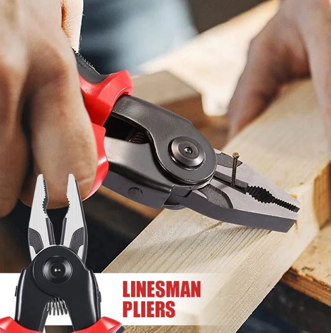 Plier Tool Set - 5 Pieces Quick Change Pliers Head Set with Wire Pliers, Scissors, Cable Cutter, Wire Stripper, Crimping Pliers for Home Use