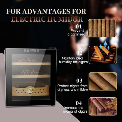 Electric Humidor - 300 Counts Capacity Cigar Humidor Humidifiers with Constant Temperature Controller ( 50L)
