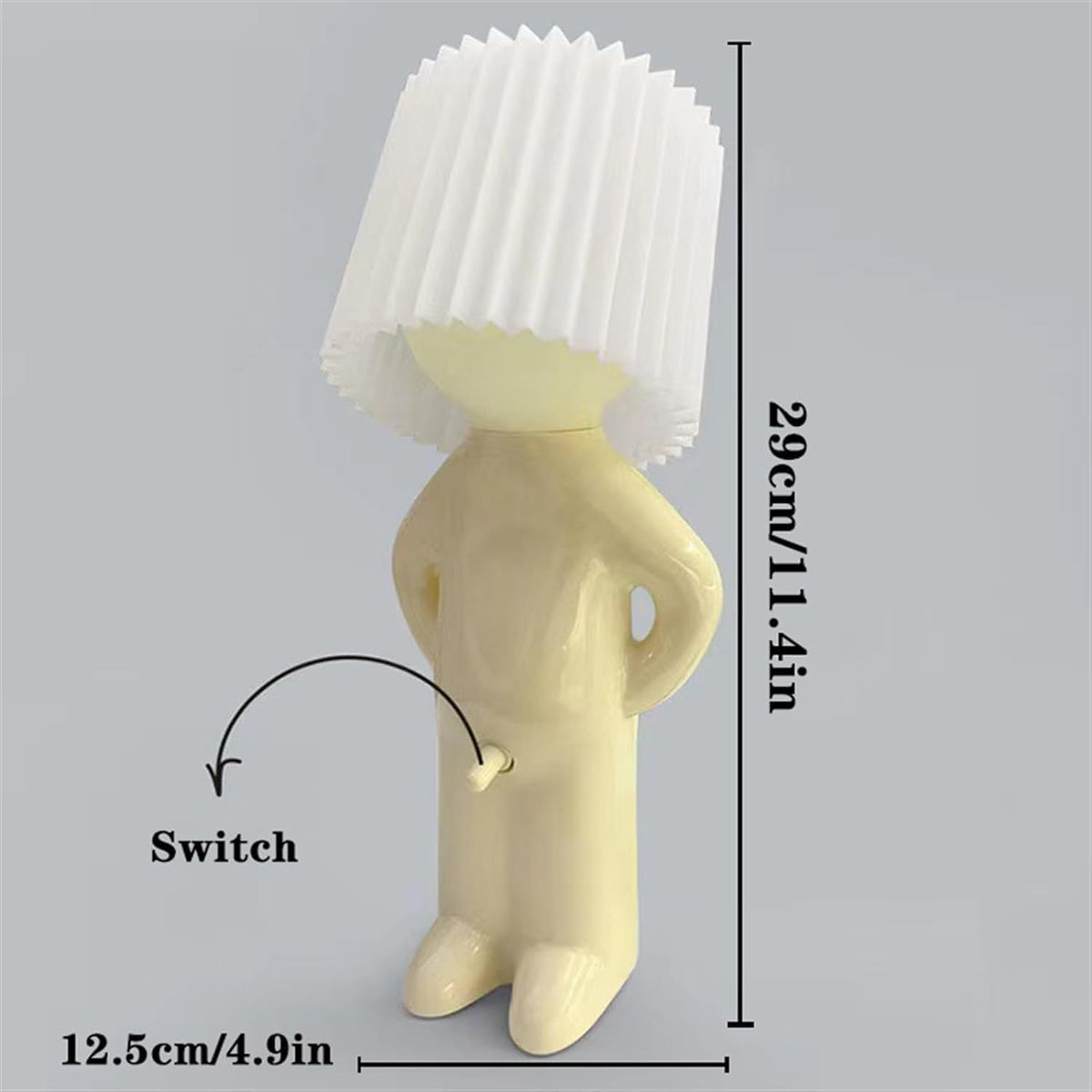 Naughty Boy LED Pleated Table Lamp – Unique Child-Friendly Night Light with Reading Mode, Creative Design for Bedroom Ambiance