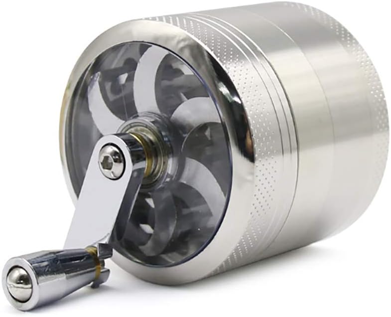 Nut and Hard Spice 4-Layer Herb Grinder – 40mm Handle-Type Spice Mill with Durable Design for Smokers and Holiday Gift Enthusiasts