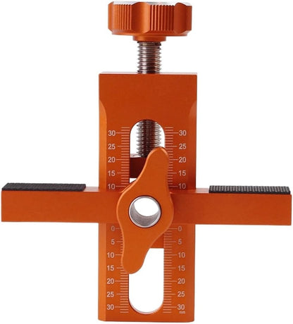 Aluminum Cabinet Door Installation Jig – Adjustable Woodworking Positioning Tool for Fast, Accurate Closet Door Mounting (7–40mm Clamping Range)