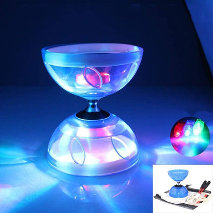 Three-Bearing Diabolo Yoyo Acrobat Toy – High-Performance TPU Juggling Prop for Adults, Circus Skills, Fitness, Coordination, and Showmanship Performance