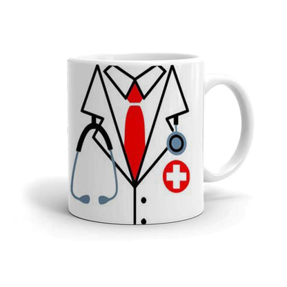 Personalized Khakee Doctor Theme Ceramic Coffee Mug – 325ml Humorous Gift for Doctors, Birthday Present with Medical Design & Durable Print