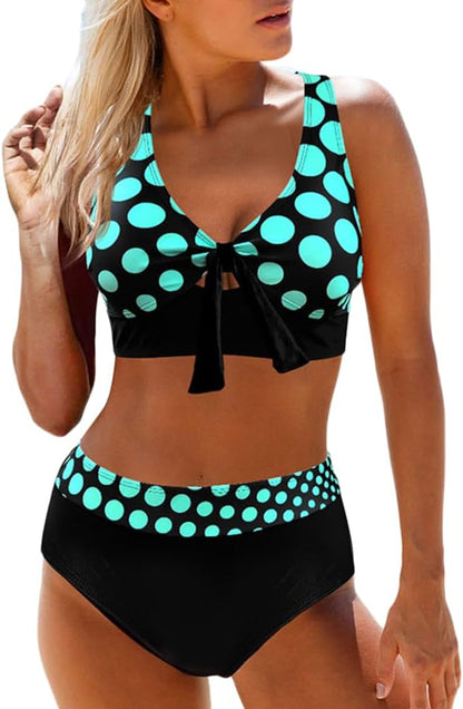 Sexy Polka Dot Bikini Set – Two-Piece Swimsuit for Women in Trendy Beachwear Style