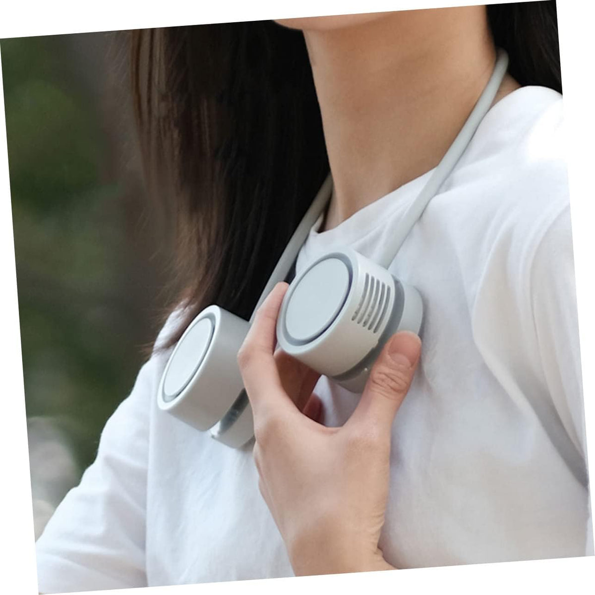 Portable Foldable Neck Fan – Rechargeable 1600mAh Mini USB Cooling Fan with Silent Operation for Sports and Outdoor Use