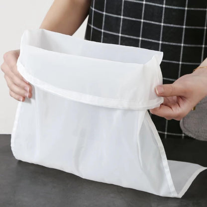 Reusable Nylon Mesh Filter Bag - Multi-Use Food Strainer for Tea, Yogurt, Cheese, Brew, Nut Milk & Soy Milk Preparation