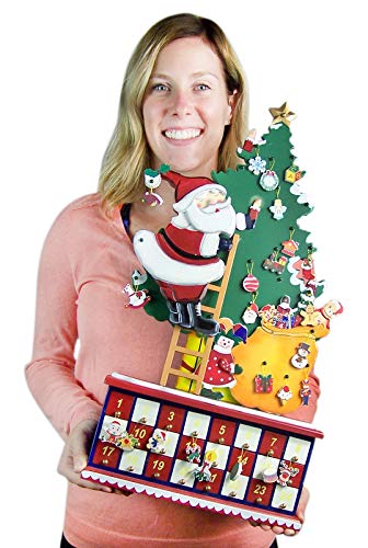 Christmas Tree Advent Calendar – 24-Day Hanging Ornament Countdown Decoration, Desktop Holiday Display for Home Christmas Party Festive Atmosphere
