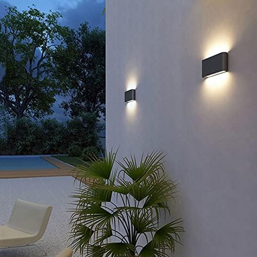 Waterproof LED Wall Light 6W/12W – IP65 Modern Aluminum Up Down Outdoor Indoor Fixture for Patio, Garden, or House Decor