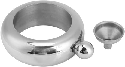 Bracelet Hip Flask for Women – 3.5oz Round Wine Bangle Holds Whiskey, Vodka, or Liquor with Elegant Hidden Functionality