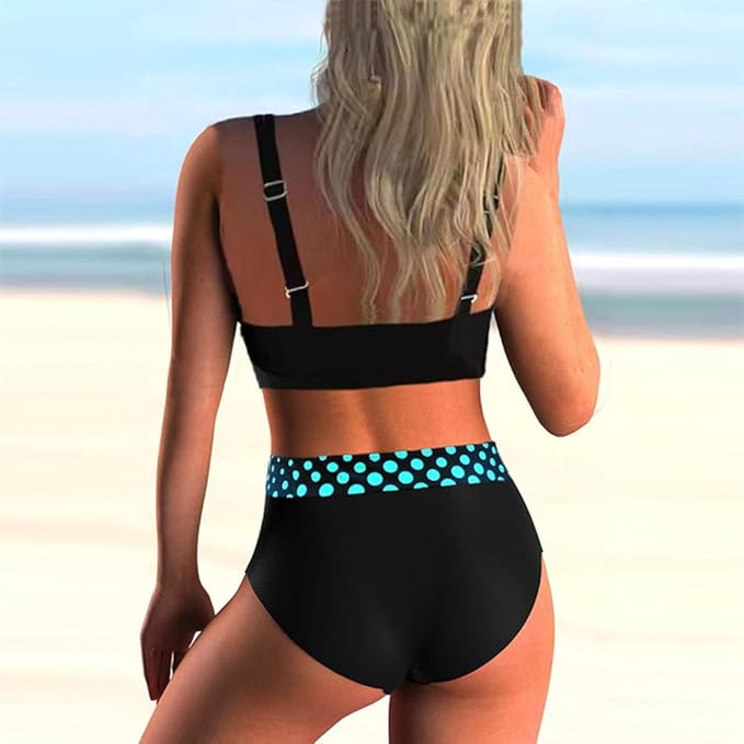 Sexy Polka Dot Bikini Set – Two-Piece Swimsuit for Women in Trendy Beachwear Style