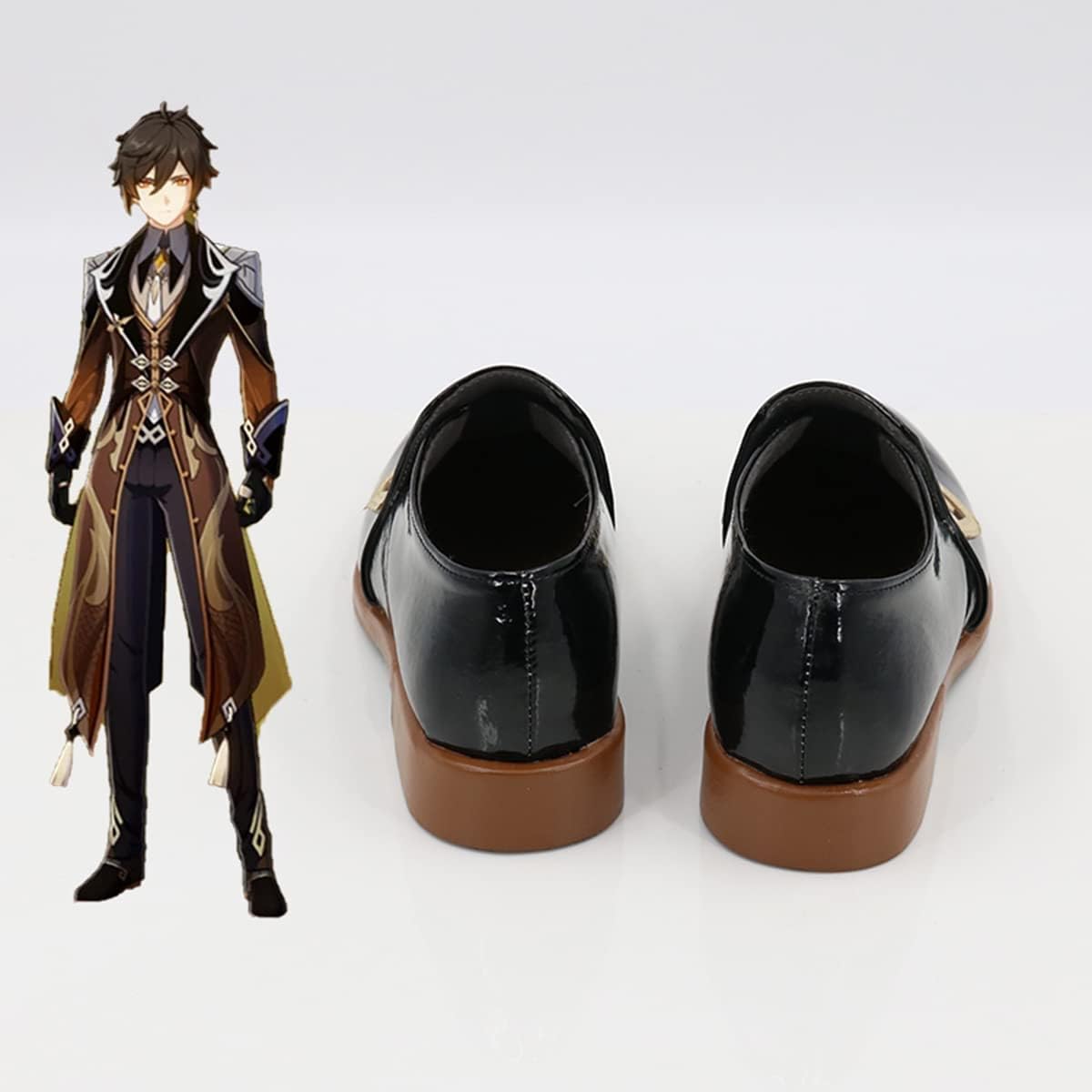 Cosplay Shoes Comic Game for Con Halloween Party – Fulujiacos Morax Geo Daddy Anime Comic Game Shoes Prop for Halloween Roleplay