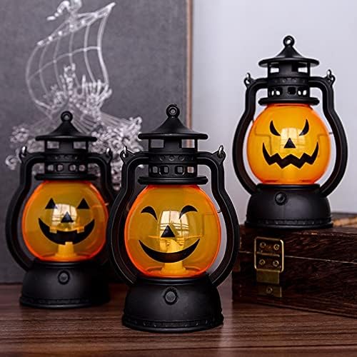 Halloween Pumpkin Lantern Lights – Handheld LED Kerosene-Style Lamps for Cosplay, Garden, Patio, Camping, and Home Halloween Decorations