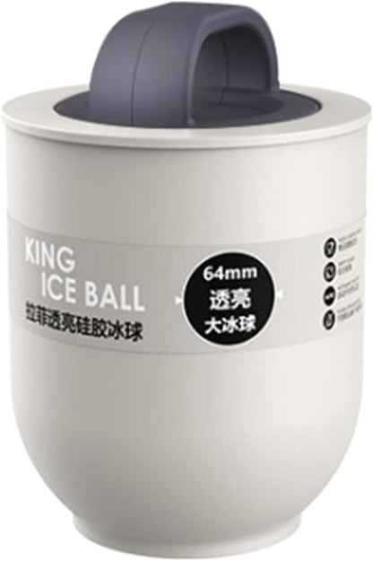 Large Whiskey Ice Ball Mold – Crystal Clear, Bubble-Free Ice Spheres Made Easy with Food-Grade Silicone for Smooth Chilling