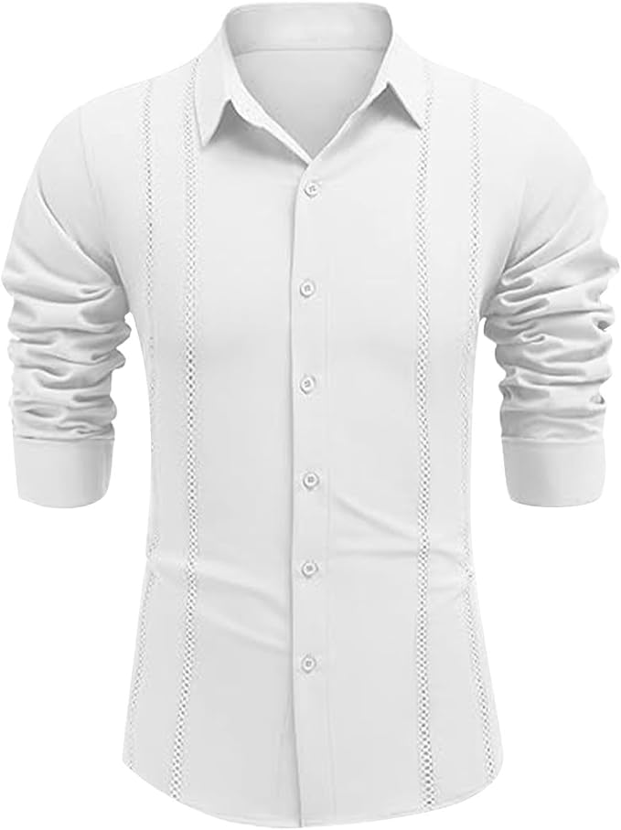 Luxury Men's Printed Long Sleeve Shirt – Trendy Partywear with Button-Up Style, Vibrant Designs, and Sizes up to 6XL