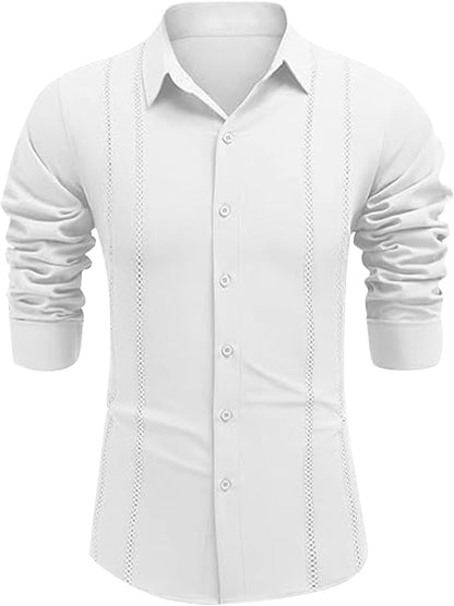 Luxury Men's Printed Long Sleeve Shirt – Trendy Partywear with Button-Up Style, Vibrant Designs, and Sizes up to 6XL