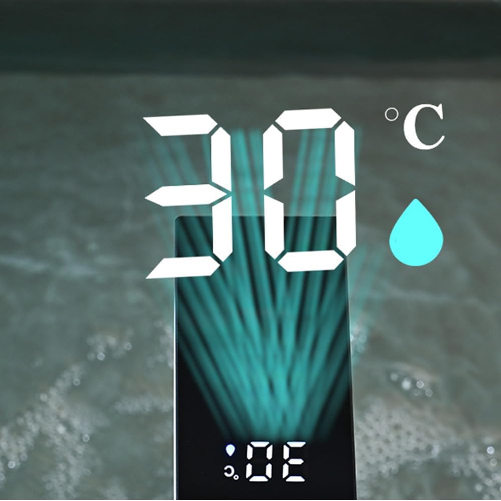 LED Smart Brass Basin Faucet – Deck-Mounted Hot & Cold Water Tap with Digital Display for Modern Bathrooms