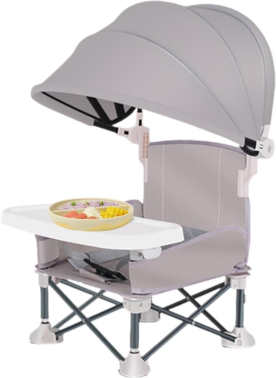 Portable Folding Baby Dining Chair – Lightweight Seat with Removable Tray for Home Meals and Outdoor Picnics