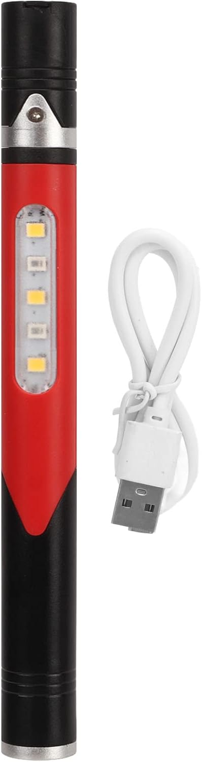 Rechargeable LED Pen Flashlight – Portable Multi-Light USB Pen Lamp with Yellow Pupil Light for Medical, Outdoor, and Everyday Use