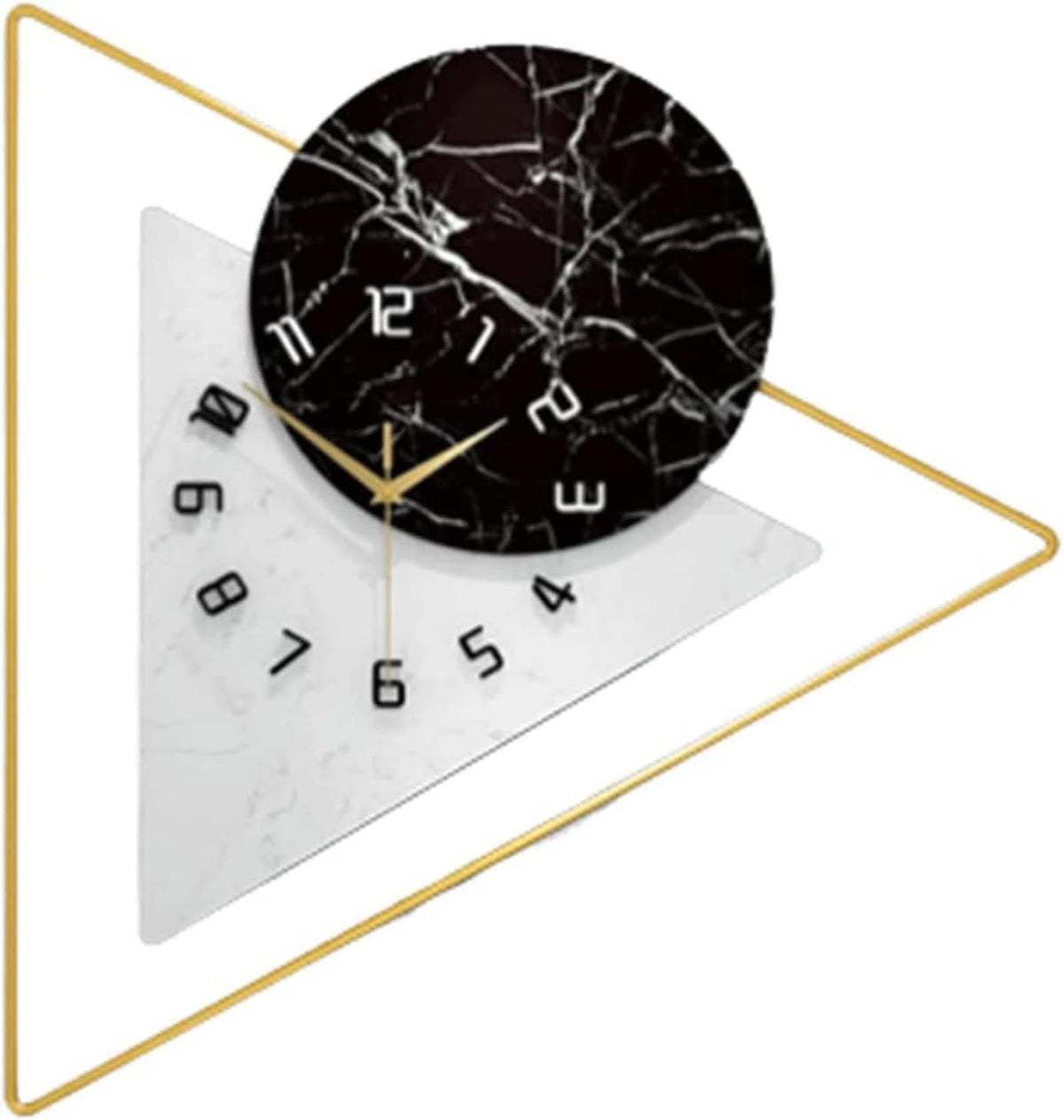 Nordic Style Geometric Wall Clock – Silent Quartz Movement Decorative Wall Accent for Homes, Restaurants & Offices