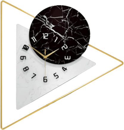 Nordic Style Geometric Wall Clock – Silent Quartz Movement Decorative Wall Accent for Homes, Restaurants & Offices