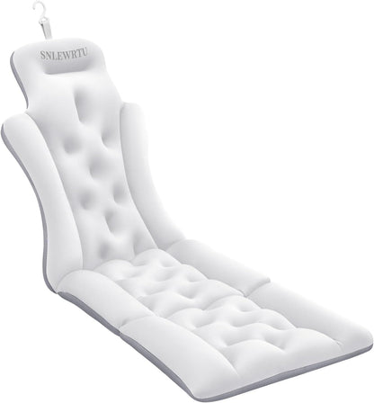 Suction Cup Bath Pillow Mat – 96 Ergonomic Non-Slip Cushion for Head & Back Support, Spa-Like Comfort for Adults