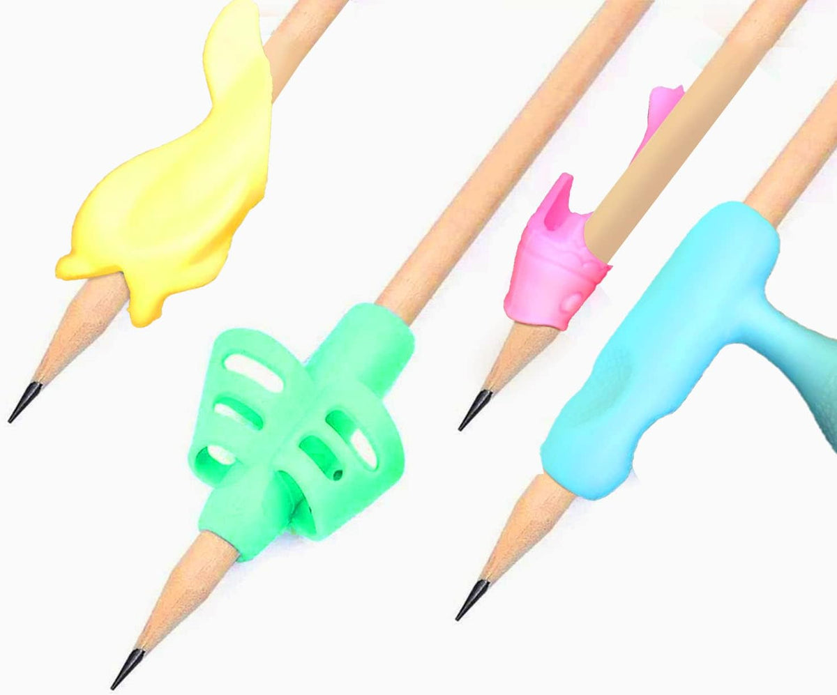 Children’s Soft Silicone Pencil Grip Set – Two-Finger Writing Correction Gel Pen Holder for Kids’ Handwriting Training and Thoughtful Gift