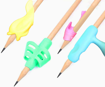 Children’s Soft Silicone Pencil Grip Set – Two-Finger Writing Correction Gel Pen Holder for Kids’ Handwriting Training and Thoughtful Gift