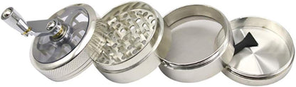 Nut and Hard Spice 4-Layer Herb Grinder – 40mm Handle-Type Spice Mill with Durable Design for Smokers and Holiday Gift Enthusiasts