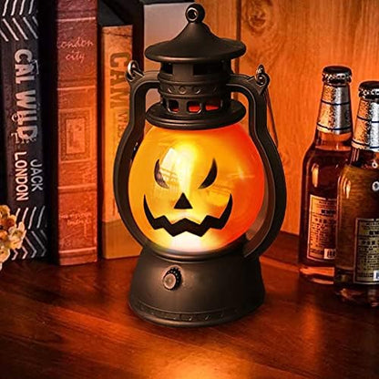 Halloween Pumpkin Lantern Lights – Handheld LED Kerosene-Style Lamps for Cosplay, Garden, Patio, Camping, and Home Halloween Decorations